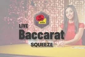 Baccarat Squeeze game by Evolution – logo hosted on WishWin Casino
