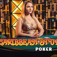Caribbean Stud Poker slot logo by Evolution at WishWin Casino